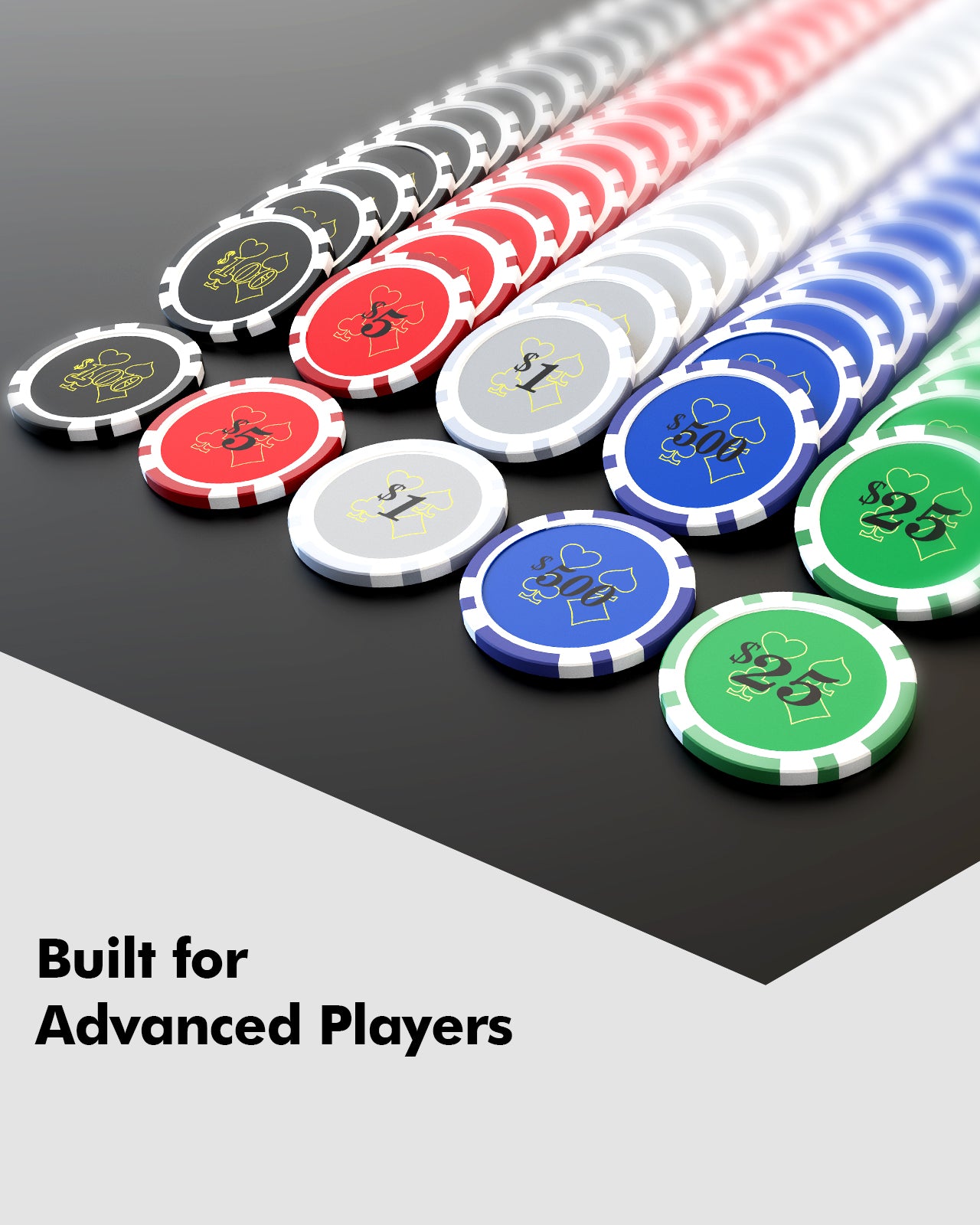 300-Piece Touch Poker Chips Set with Denominations