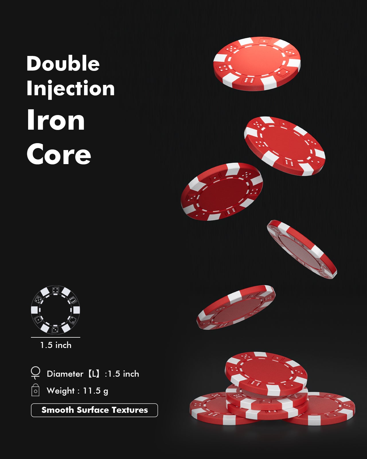 300pcs Poker Chips Set