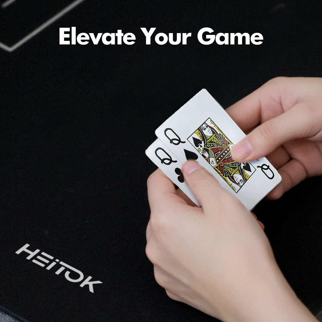 HEITOK - Texas Hold'em Poker Mat 94" x 47"