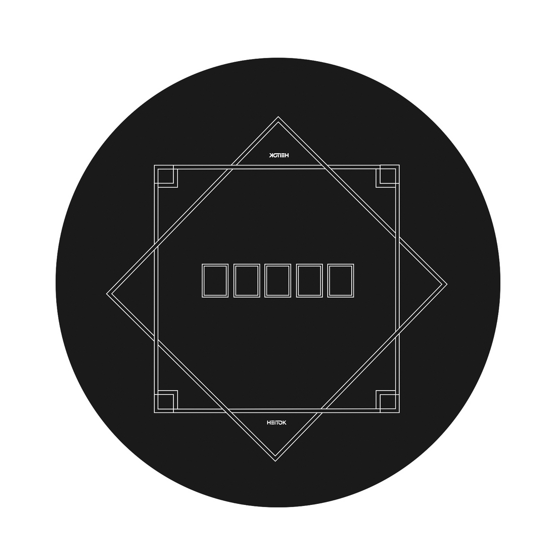 HEITOK - Texas Hold'em Poker Mat 47" Round