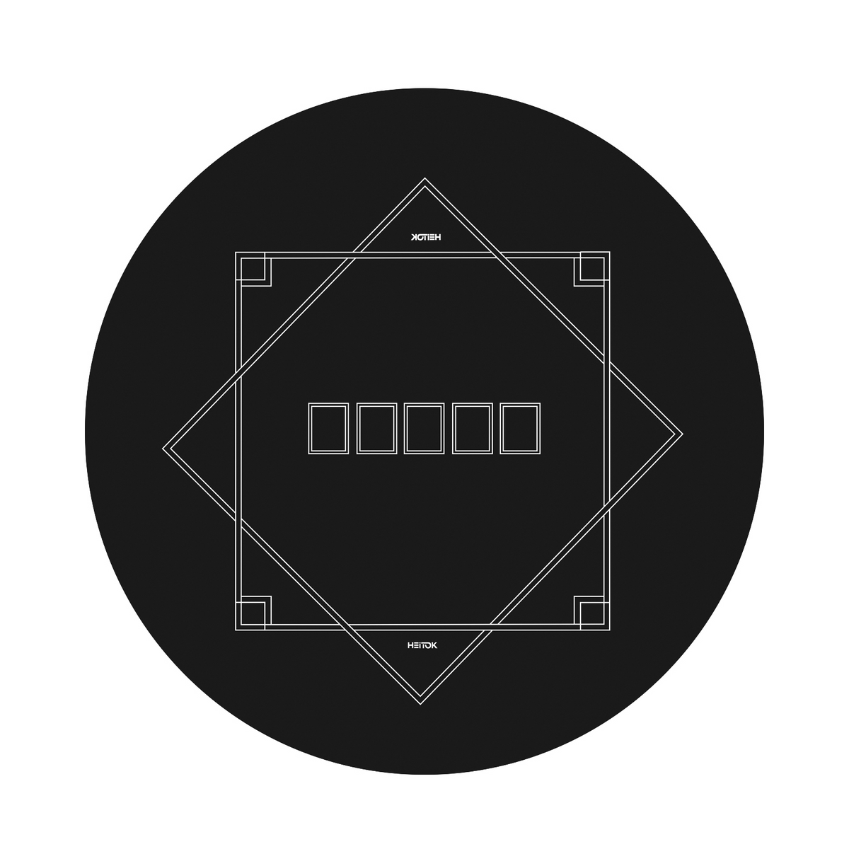 HEITOK - Texas Hold'em Poker Mat 47" Round