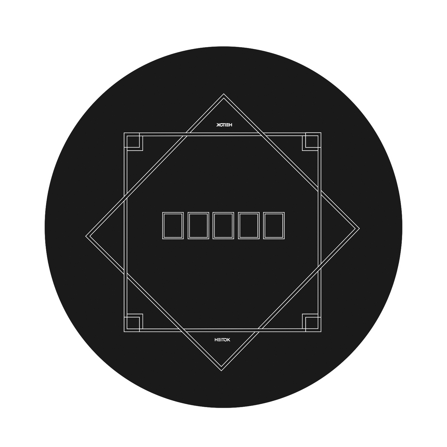 HEITOK - Texas Hold'em Poker Mat 47" Round