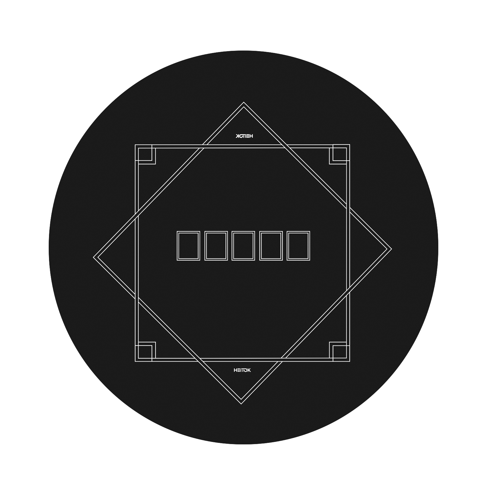 HEITOK - Texas Hold'em Poker Mat 47" Round
